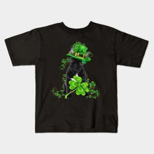 Lucky French Bulldog Shamrock St Patrick's Day Kids T-Shirt